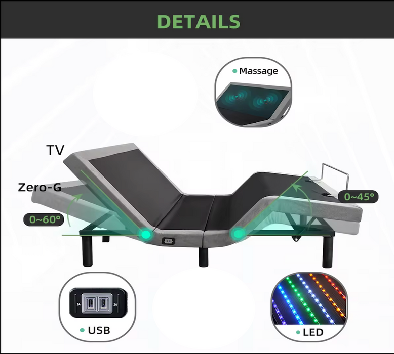 DreamLine Adjustable Bed Base