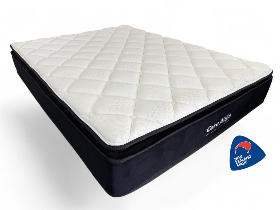 CoreAlign (NZ Made Premium Quality) - 5 Zone Pillow Top Pocket Spring Mattress & Base
