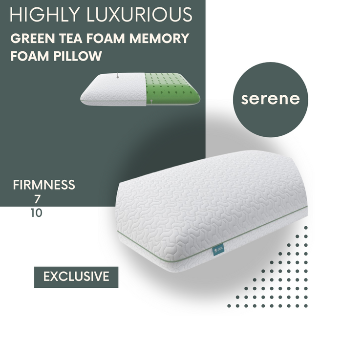 Serene Green Tea Foam Pillow