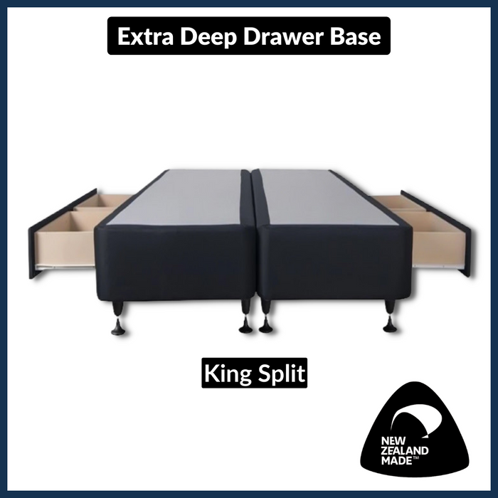 Extra Deep Drawer Bed Base Size - King (NZ Made)