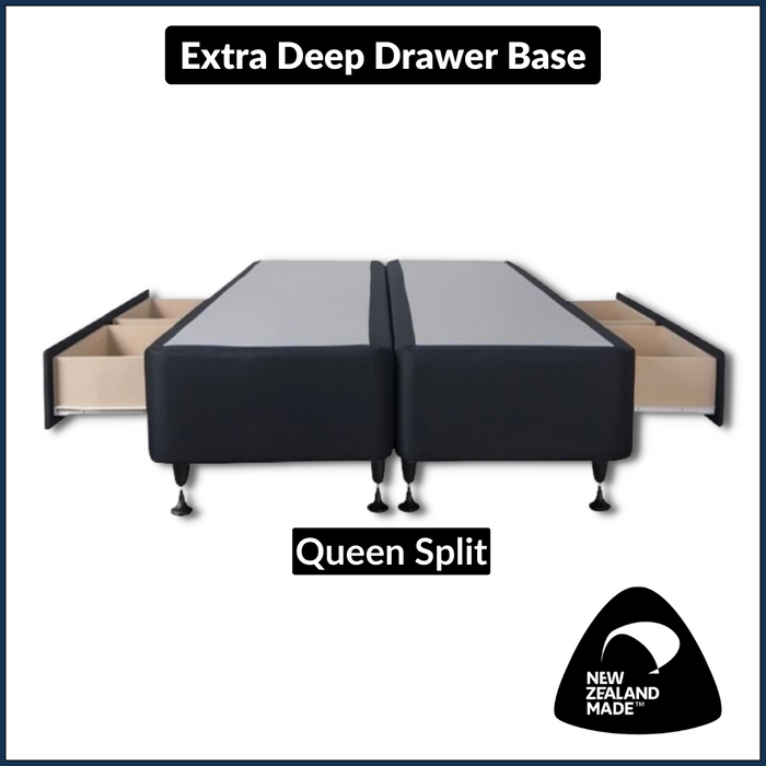 Deep Drawer Bed Base Size - Queen Split (NZ Made)