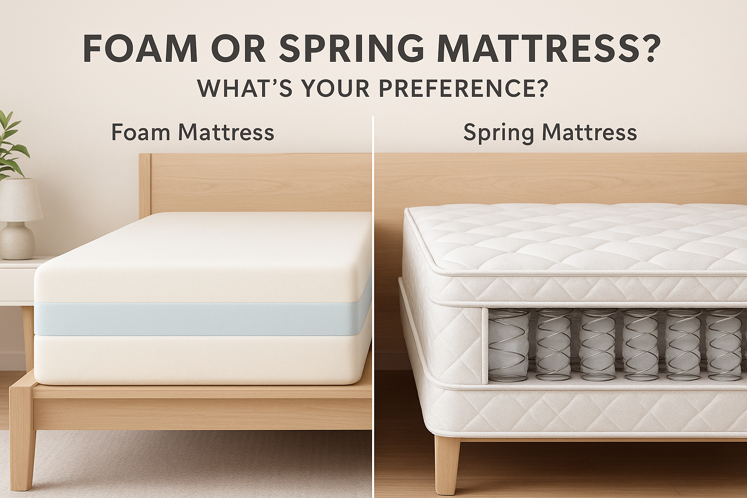 Foam Or Spring Mattress? What’s Your Preference?