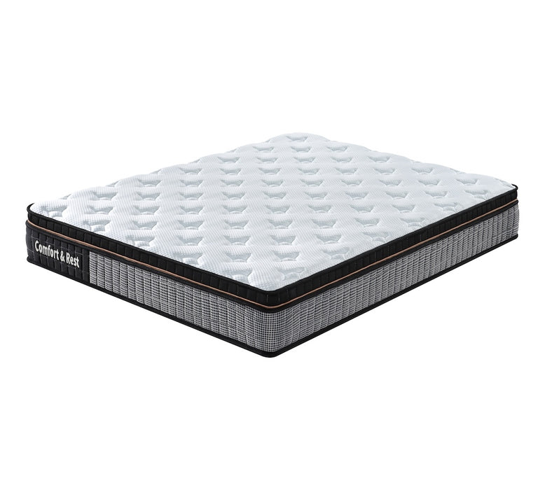 Comfort and Rest Pocket Springs Mattress with Bed Base -Double