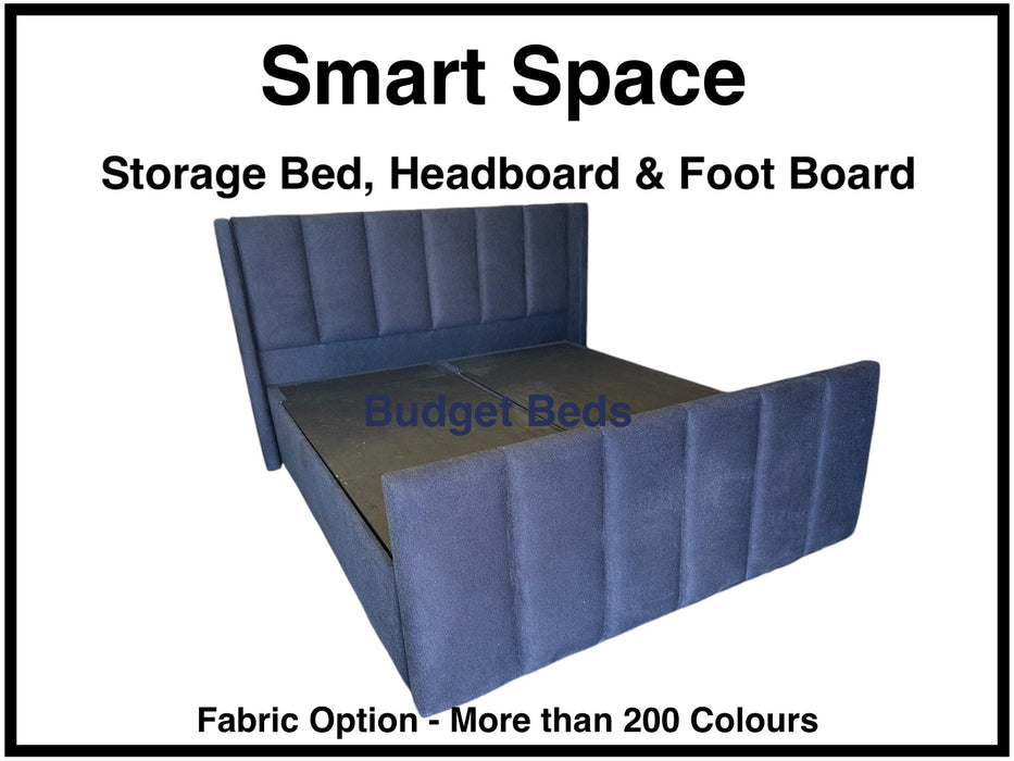 Smart Space Gas Lift Storage Bed with Head & Foot Board