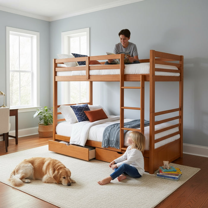 Space Saver - Wooden Bunk Bed