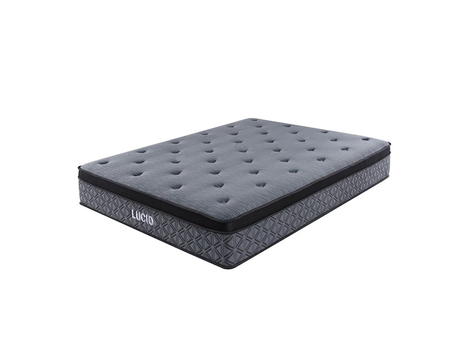 Lucid Euro Top Mattress and Bed Base - King Single