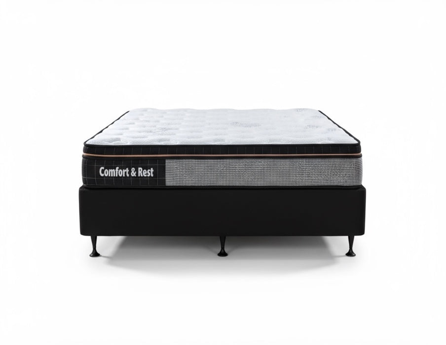 Comfort and Rest Pocket Springs Mattress with Bed Base -Queen