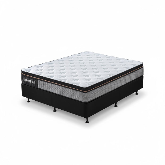 Comfort and Rest Pocket Springs Mattress with Bed Base -Double