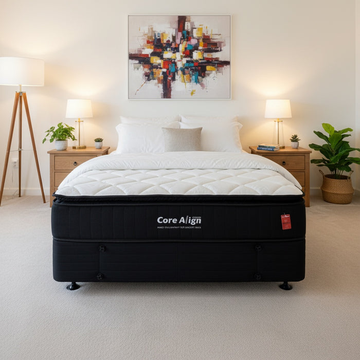 CoreAlign (NZ Made Premium) - 5 Zone Pillow Top Pocket Spring Mattress & Base