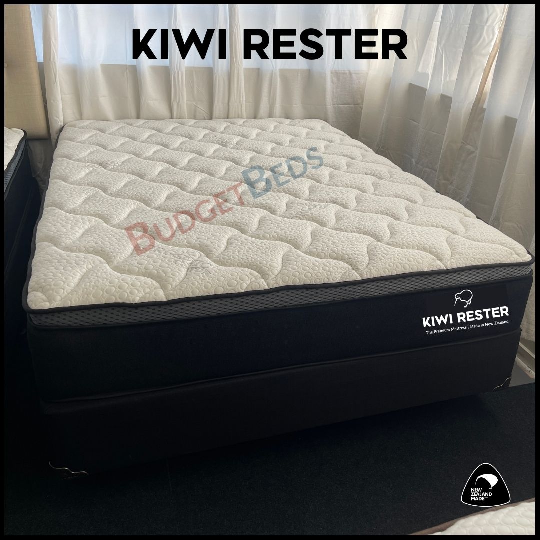 Kiwi Rester Pocket Spring Euro Top NZ Made Mattress and Base — Budget Beds
