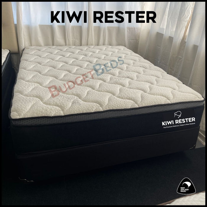 Kiwi Rester Pocket Spring Euro Top NZ Made Mattress and Base