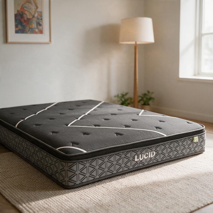 Lucid Euro Top Memory Foam Pocket Springs Mattress - Queen