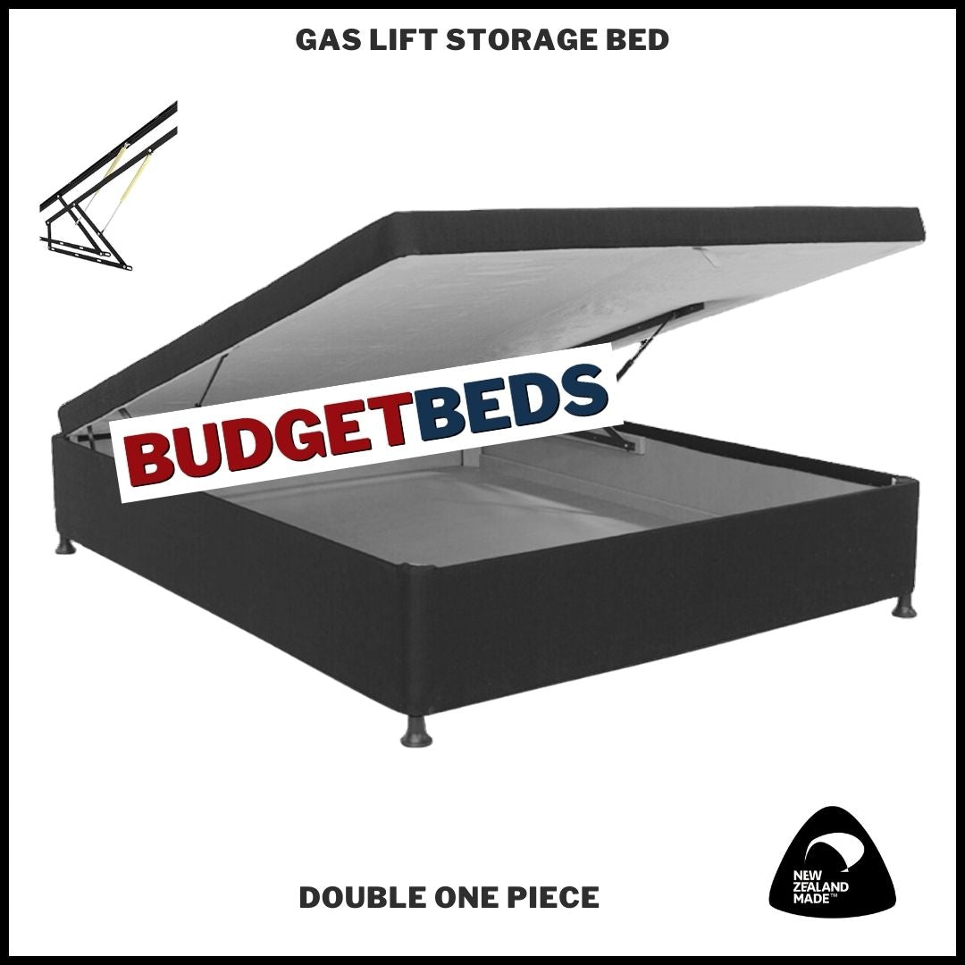 Gas Lift NZ Made Storage Bed Double Free Delivery at Budget Beds