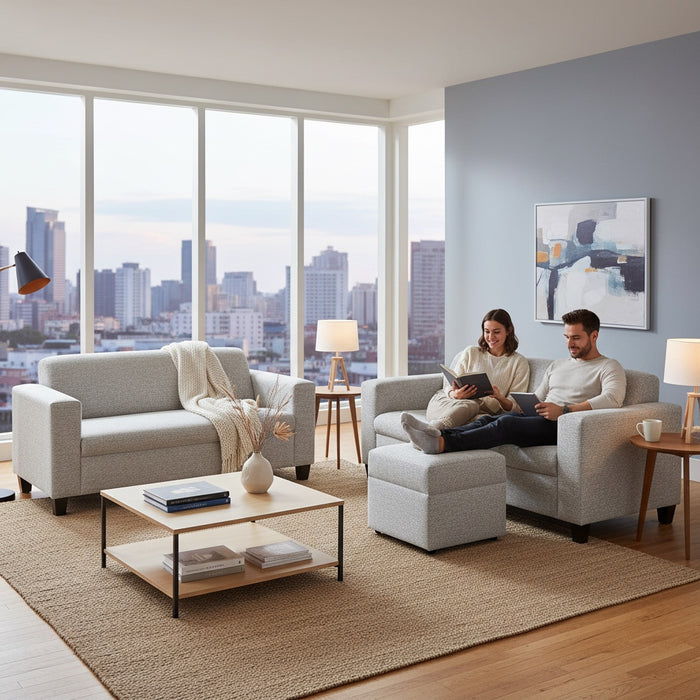 NZ Made Fabric Lounge Suite - Nemo