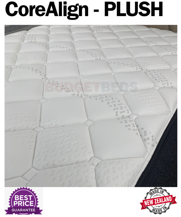 CoreAlign PLUSH 5 Zone Euro Top Pocket Spring NZ Made Premium Mattress