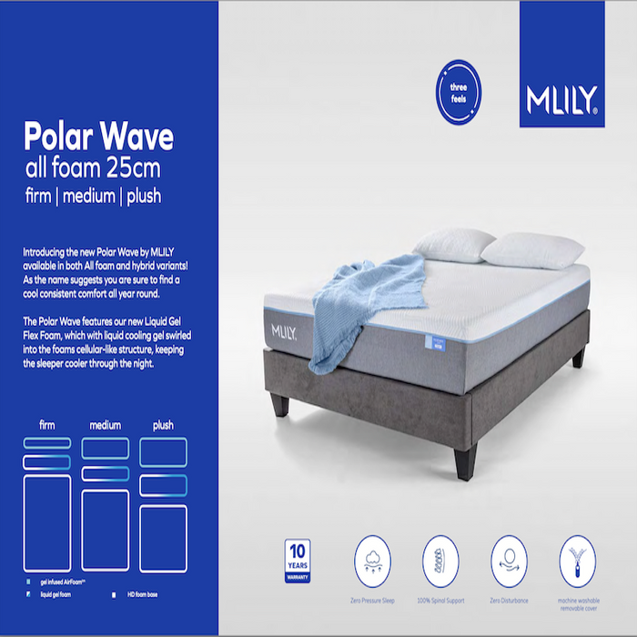 MLILY Polar wave Foam Mattress - (3 Feels)