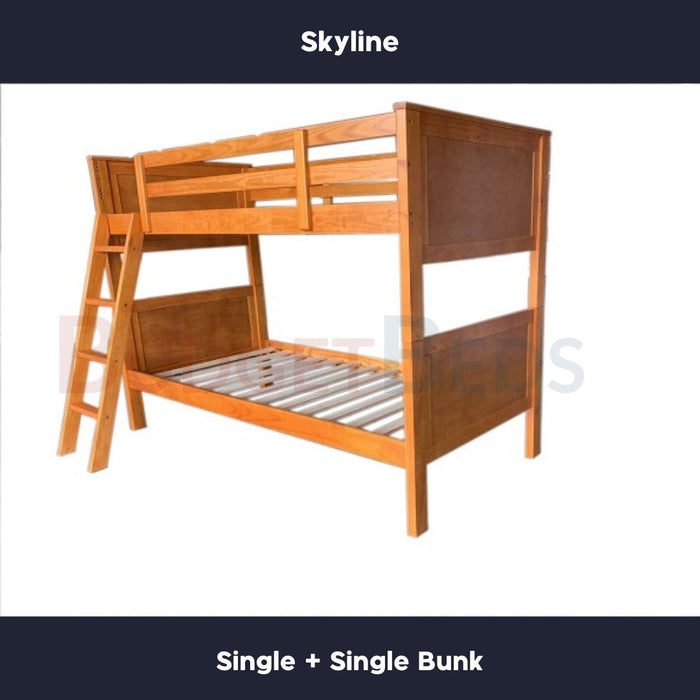 Skyline Solid Wood Bunk Bed Single