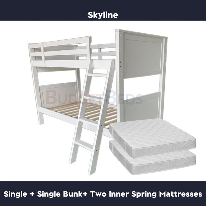 Skyline Solid Wood Bunk Bed Single