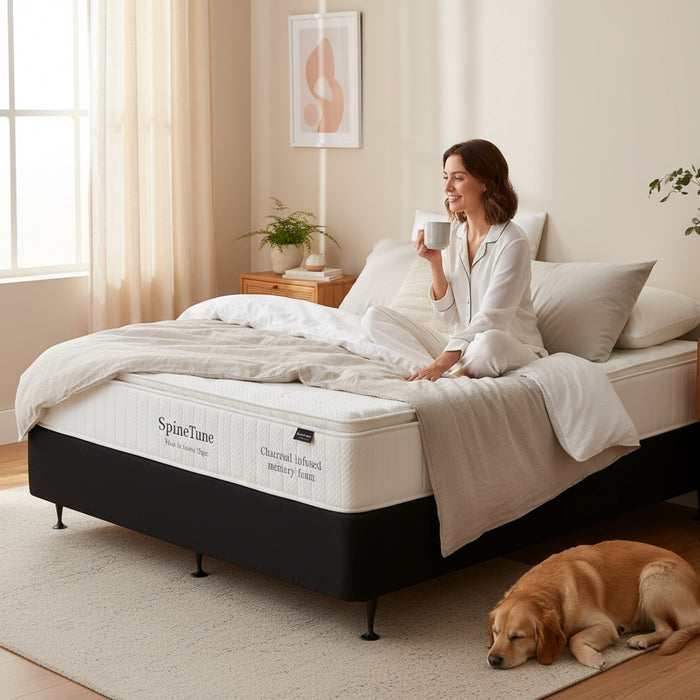 Spine Tune Premium Memory Foam Mattress with Base - Queen