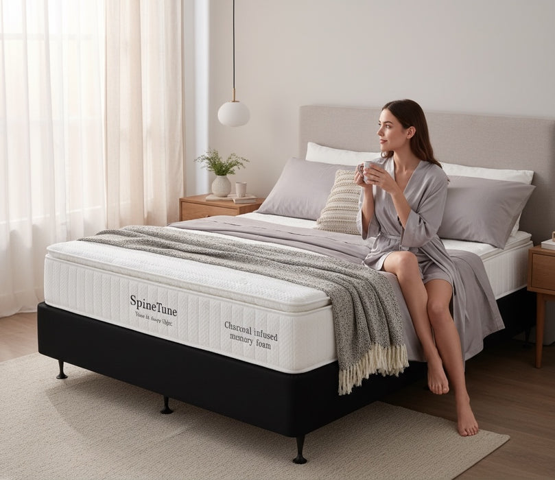 Spine Tune Premium Memory Foam Mattress with Base - Queen