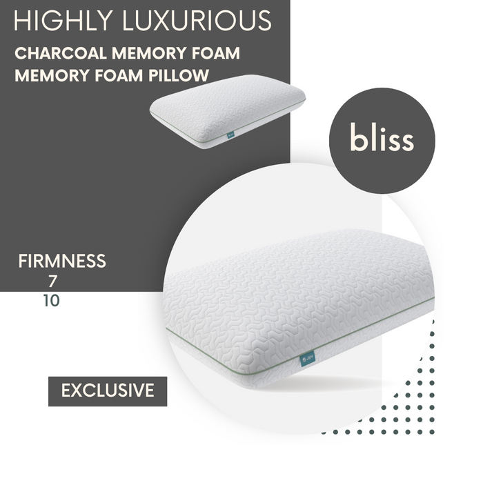 Bliss Charcoal Infused Memory Foam Pillow