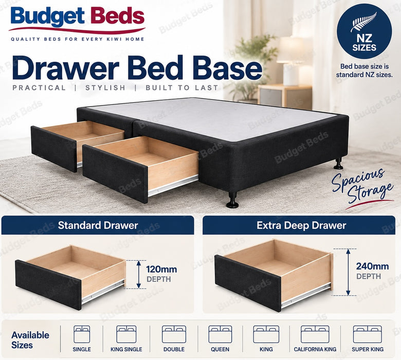 Drawer Bed Base Size - Single(NZ MADE) (Standard Drawer)