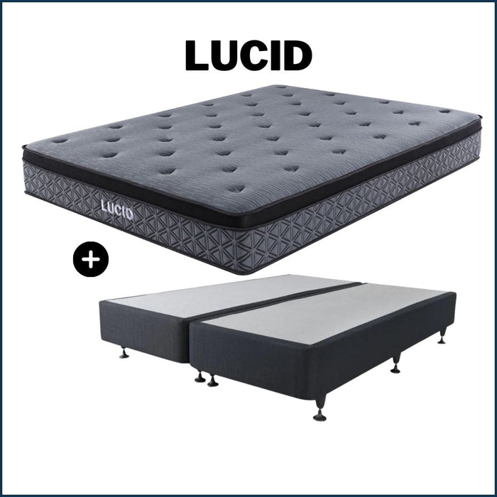 Lucid Euro Top Mattress and Bed Base King