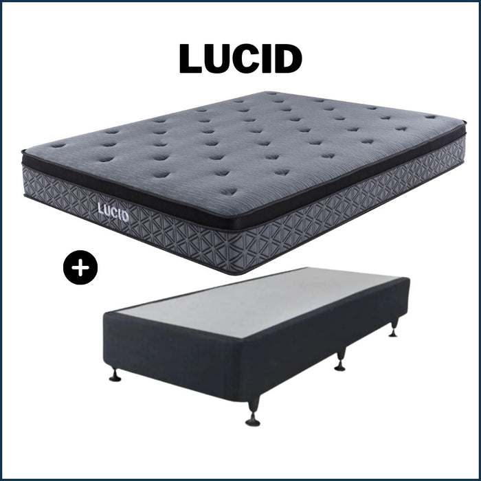 Lucid Euro Top Mattress and Bed Base Single