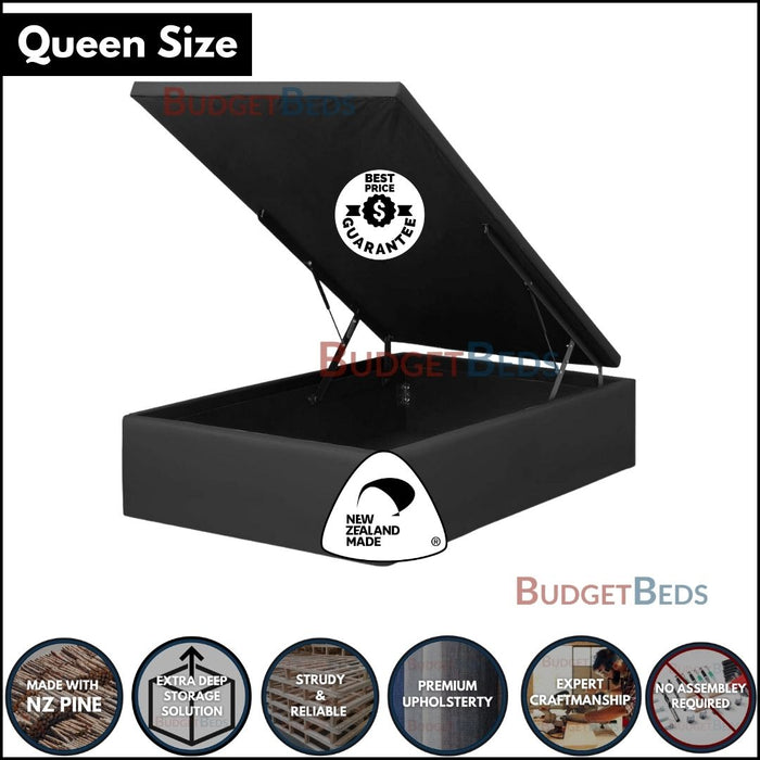 Gas Lift NZ Made Storage Bed - Queen