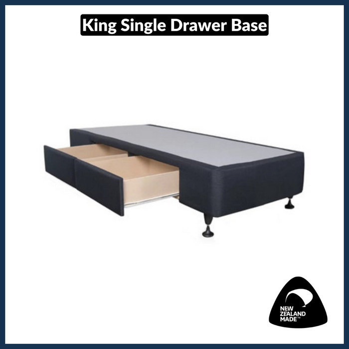 Deep Drawer Bed Base Size - King Single (NZ Made)