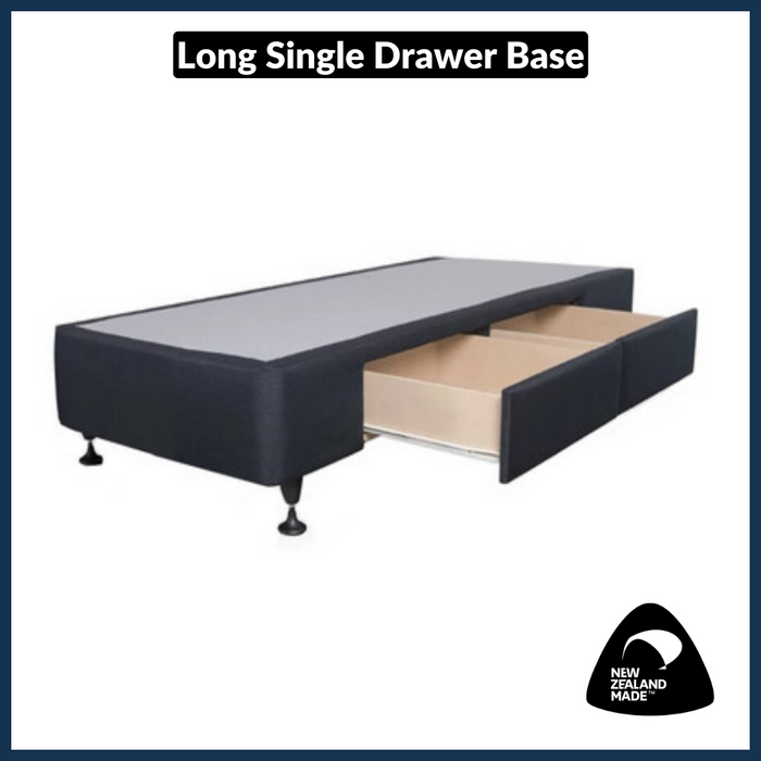 Deep Drawer Bed Base Size - Long Single (NZ Made)