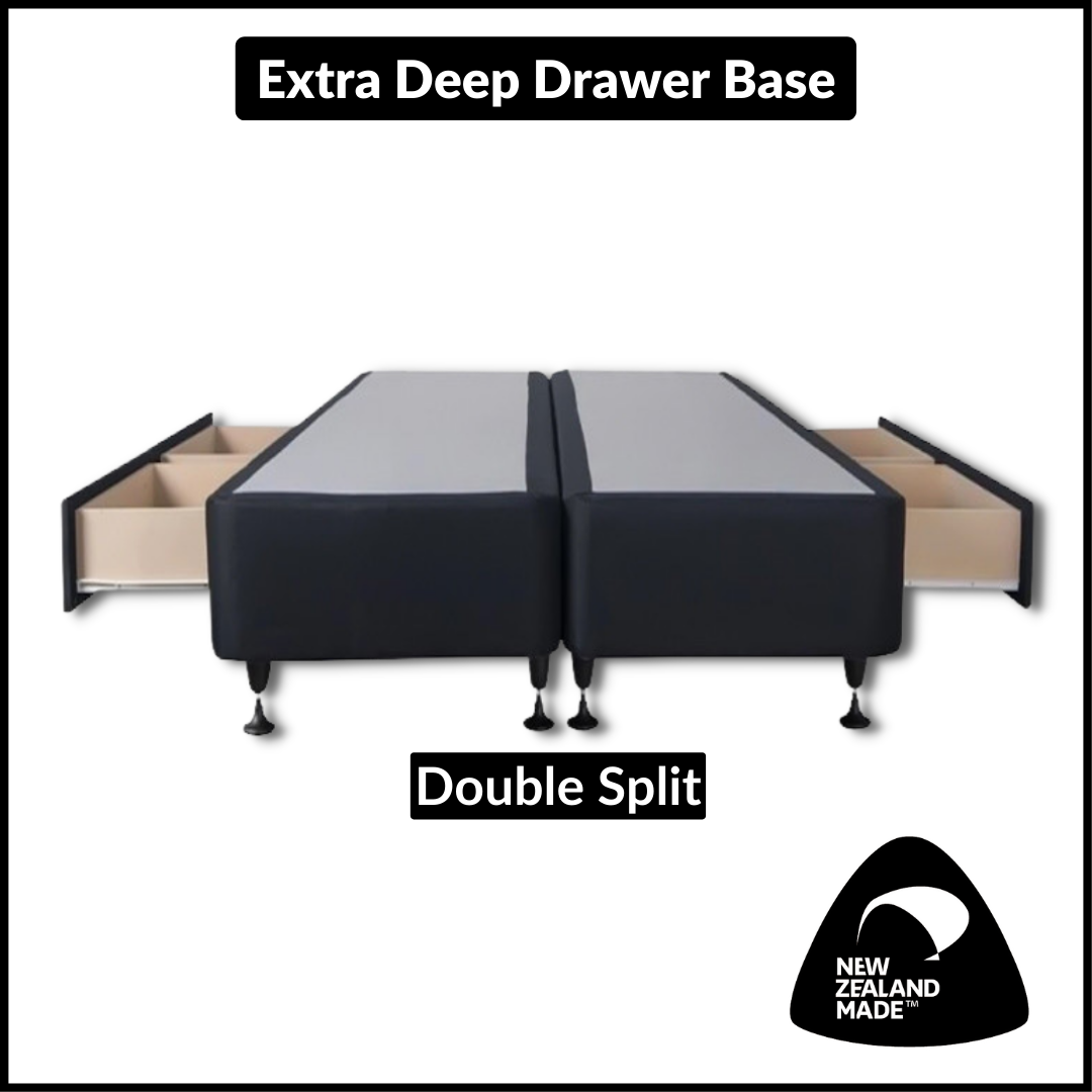 Deep Drawer Bed Base Size Double Split (NZ Made) freeshipping
