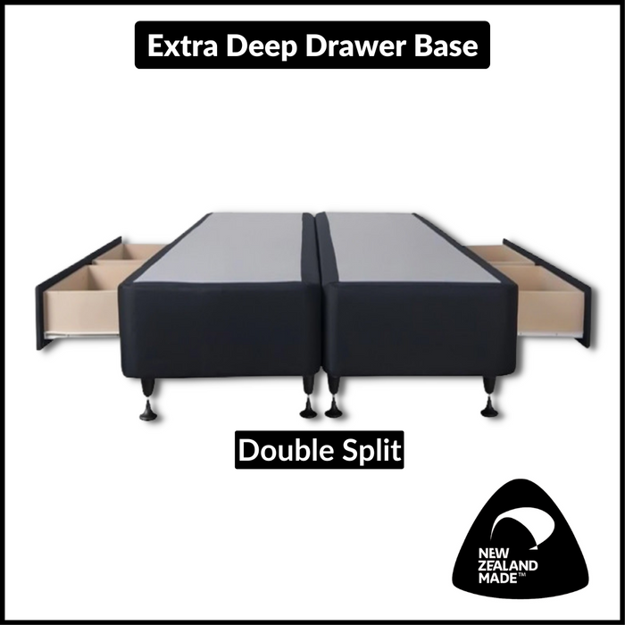 Deep Drawer Bed Base Size - Double Split (NZ Made)