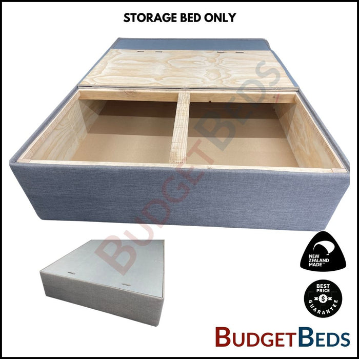 Storage Bed Base (Hinges) - Premium Quality NZ Made (Queen)