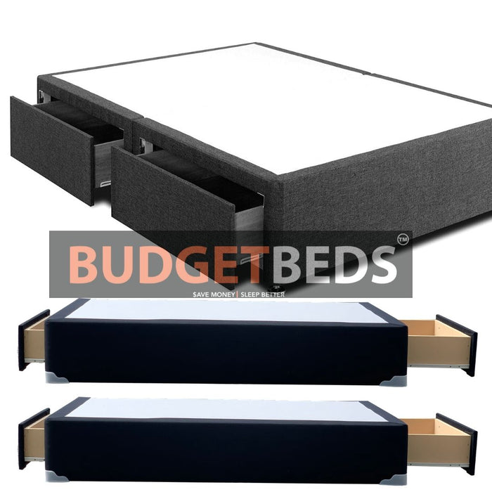 Divan Storage Queen Split Bed Base (NZ MADE) freeshipping - Budget Beds