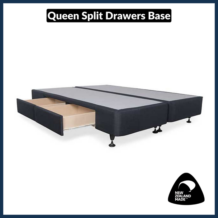 Drawer Bed Base Size - Queen Split (NZ MADE)(Standard Drawer)