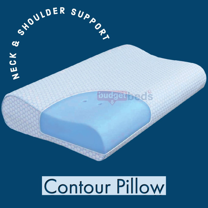 Memory Foam Neck Support Gel Pillow freeshipping - Budget Beds
